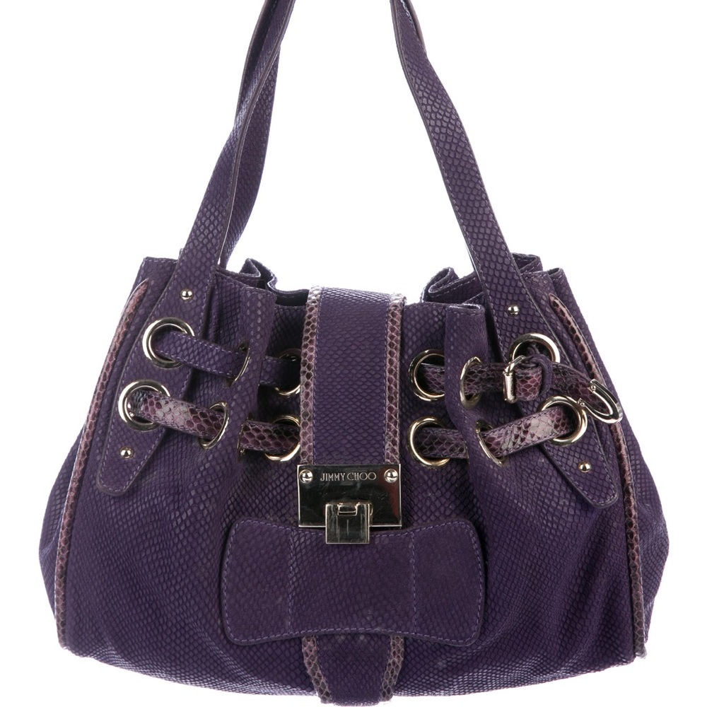 Jimmy Choo snakeskin-trimmed Ramona bag